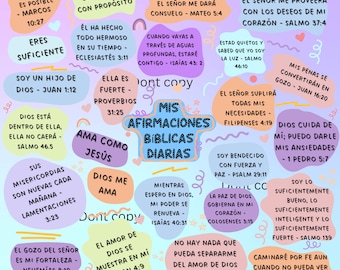 my daily bible affirmations (Spanish version)Sublimation des