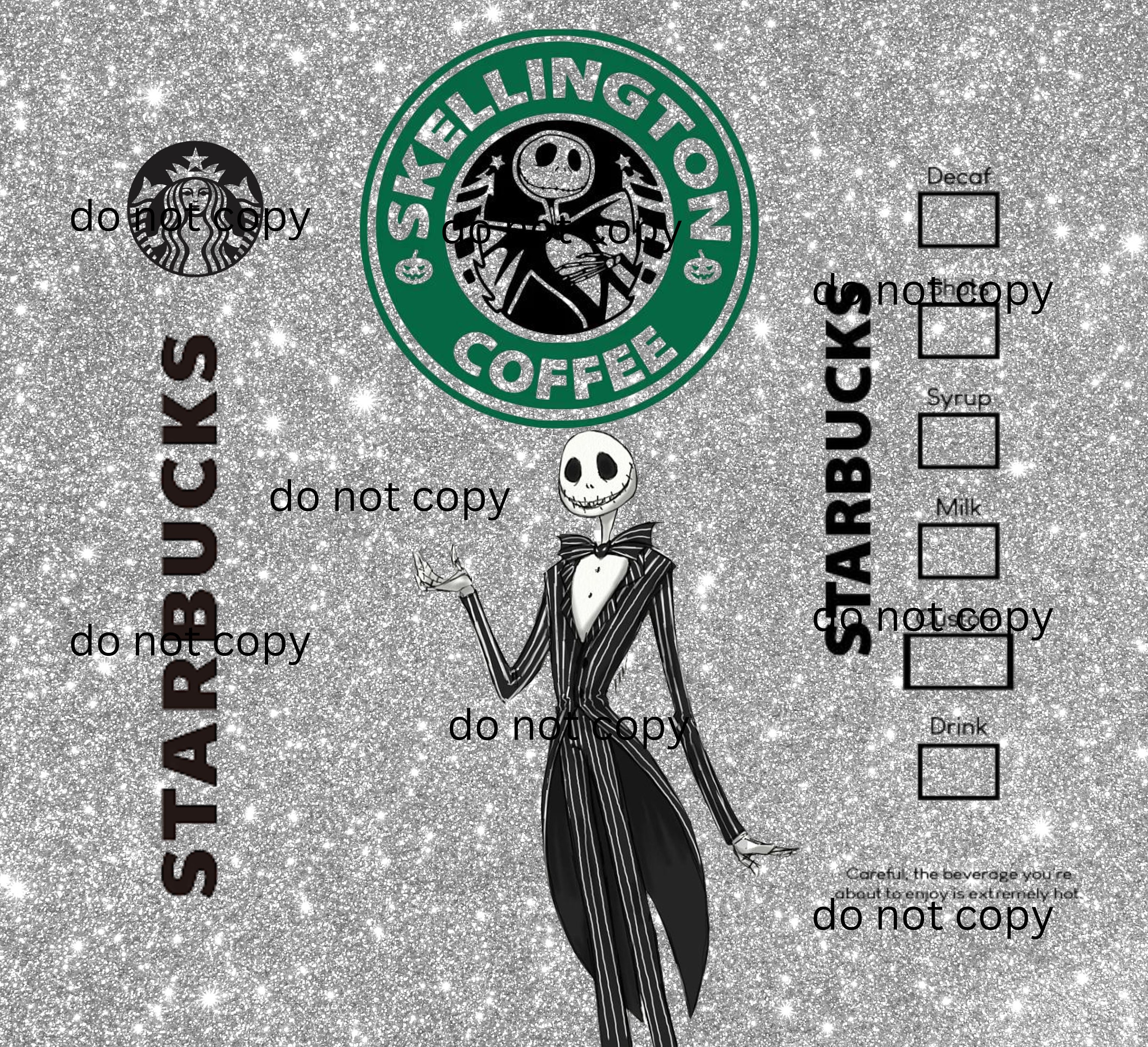 Jack x Sally Black - Gobelet Thermos Starbucks - Mary Beauty