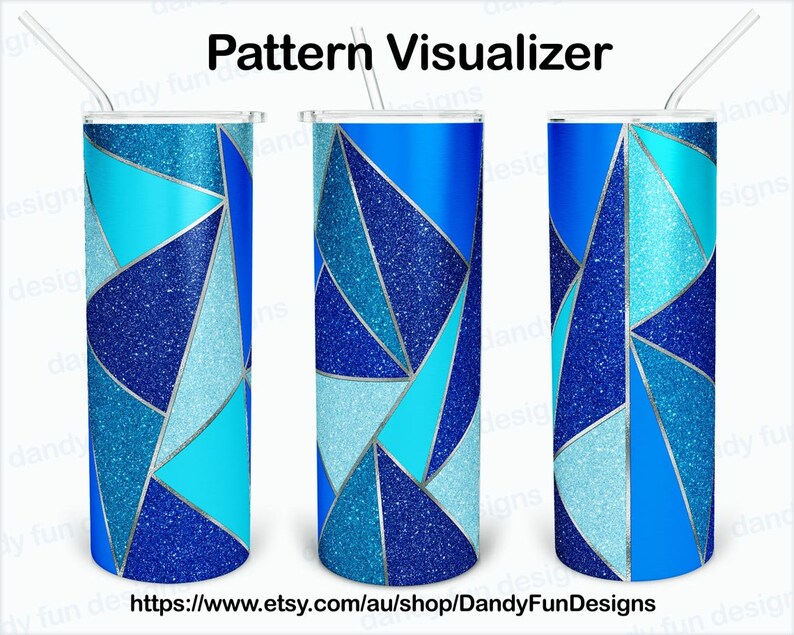 Chatty Triangles Burst Tumbler Template for 20oz Skinny Etsy