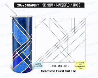 Dekonstruktion Life Burst Becher Vorlage für 20 Unzen Skinny Straight/ Makerflo/ Hogg Becher - SVG DXF PNG