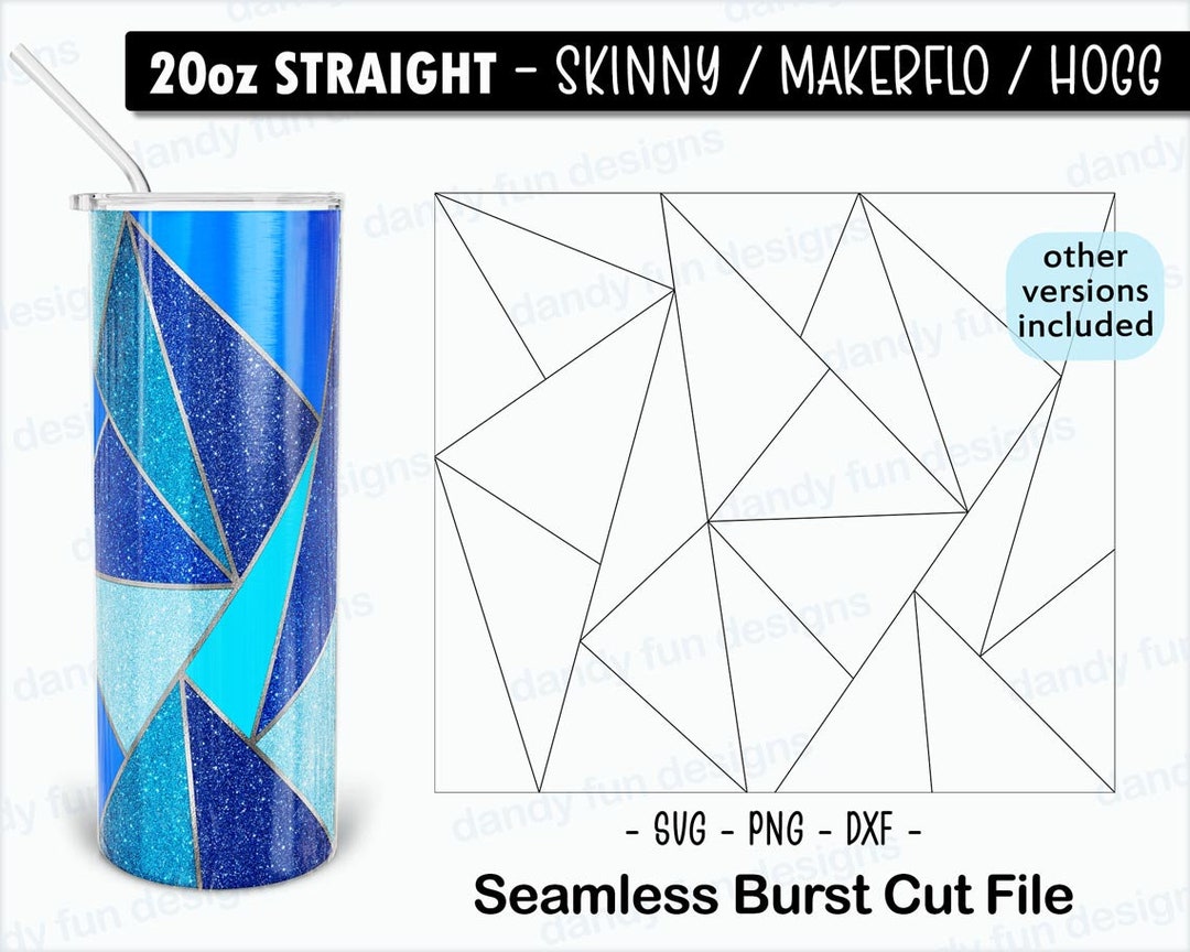 Chatty Triangles Burst Tumbler Template for 20oz Skinny Straight ...