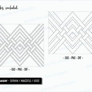 Weaved V split Burst Tumbler Template for 20oz Skinny Straight/ Makerflo/ Hogg - SVG DXF PNG Basketweave burst image 3