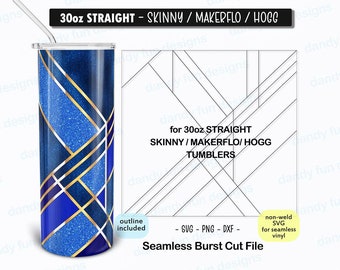 Dekonstruktion Life Burst Tumbler Template für 30oz Skinny Straight/ Makerflo/ Hogg - SVG DXF PNG