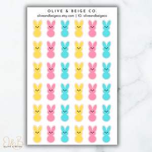 Peeps Decorative Planner Stickers | Cute Mini Easter Stickers | Colorful Planner Stickers | Spring Sticker Sheet