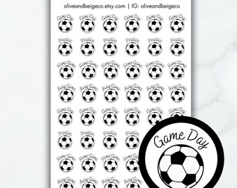 Soccer Ball Icon Sticker Sheet | Planner Script Stickers | Functional Tracker Stickers | Reminder Icons