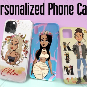 Personalized Phone Case, Unique Cartoon Portrait, iPhone, Samsung