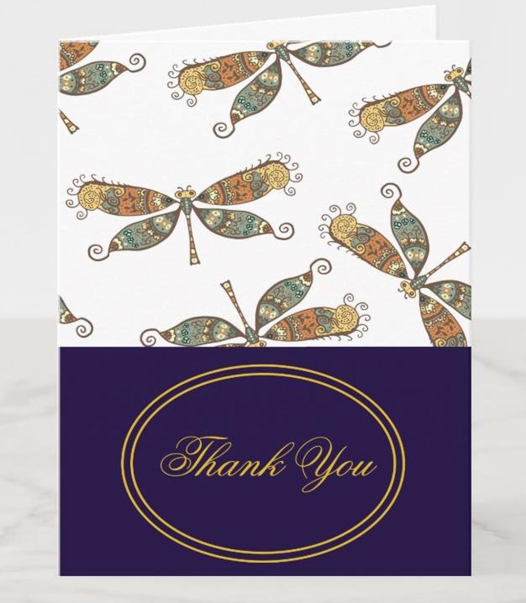 Thank You Note Cards, Set of 6, White Envelopes Included, Blank Note ...