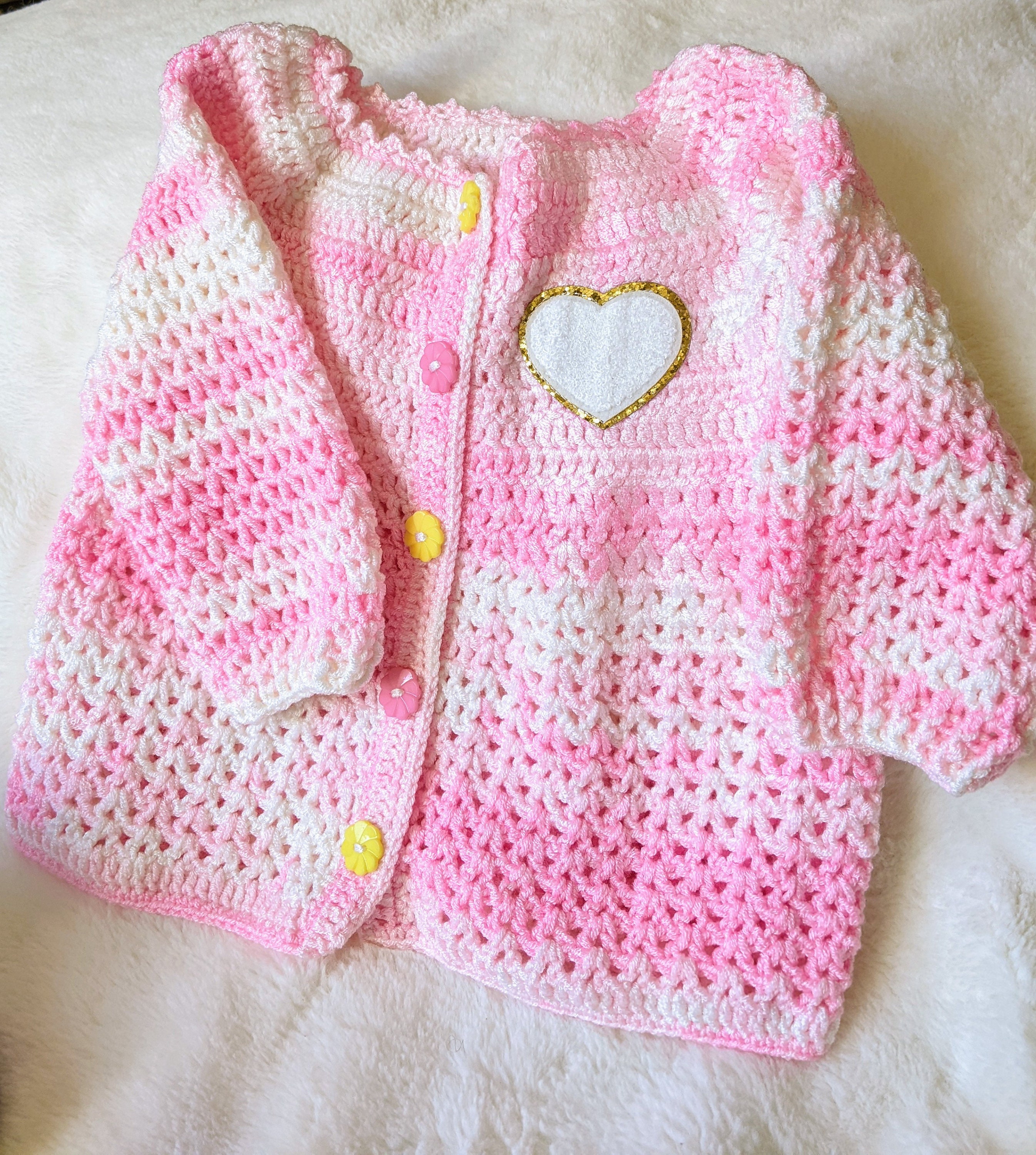 CROTCHETED BABY SWEATER Craft Supplies & Tools Crochet Etsy