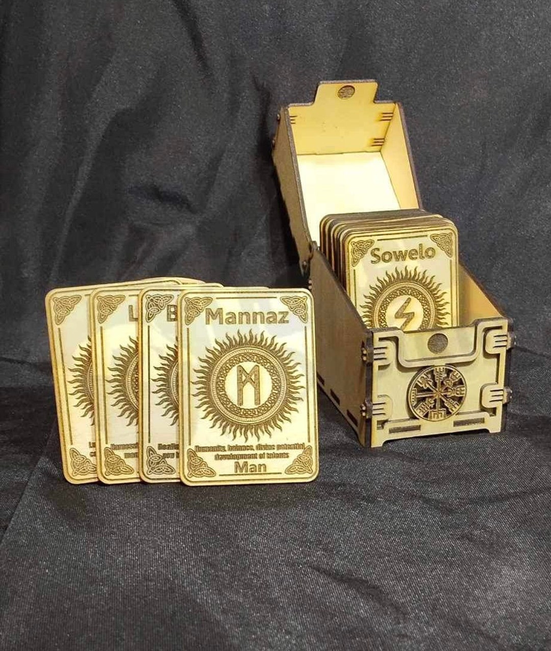 Custom Rune Set Engraved Runes Elder Futhark Set With Custom Box - Etsy
