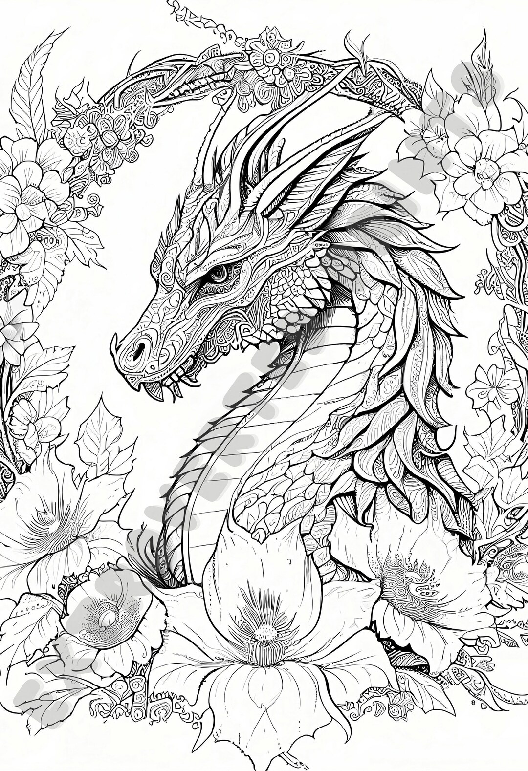 Targaryen Dragon Coloring Page for Kids and Adults Who Experience ADHD