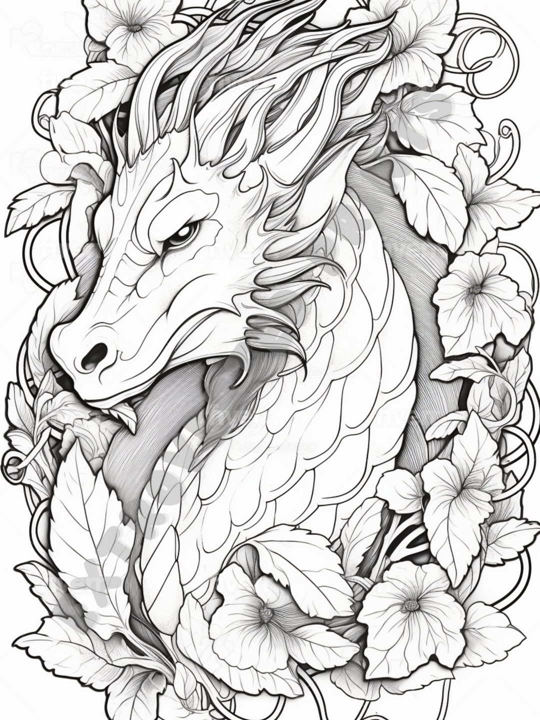 Meraxes Dragon Coloring Page for Kids and Adults Who Experience ADHD ...