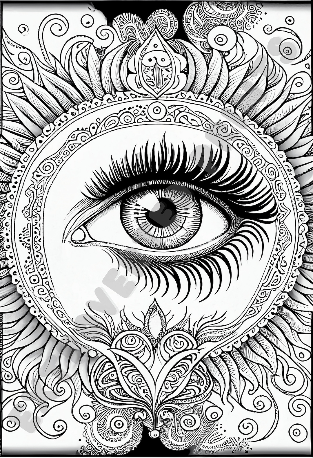 Your Third Eye Coloring Page for Kids and Adults Who Experience ADHD, Anxiety, Relaxin ...