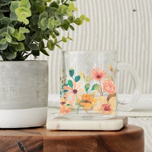 JHTPSLR Botanical Clear Glass Mug with Handle and Scale Cute Flowers Plants  Glass Cup Coffee Mug Mil…See more JHTPSLR Botanical Clear Glass Mug with