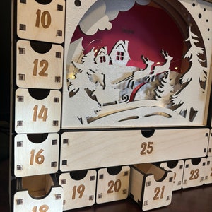 Christmas Advent Calendar, Wooden Advent Calendar, Christmas Calendar, Personalized Wooden Calendar, Christmas decorations, Christmas Decor