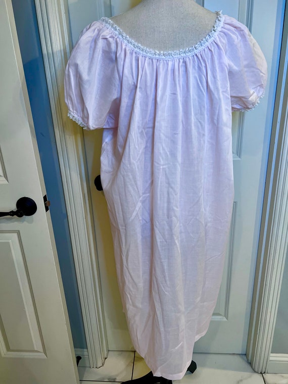 Sears vintage pink with white lace nightgown size 16-… - Gem
