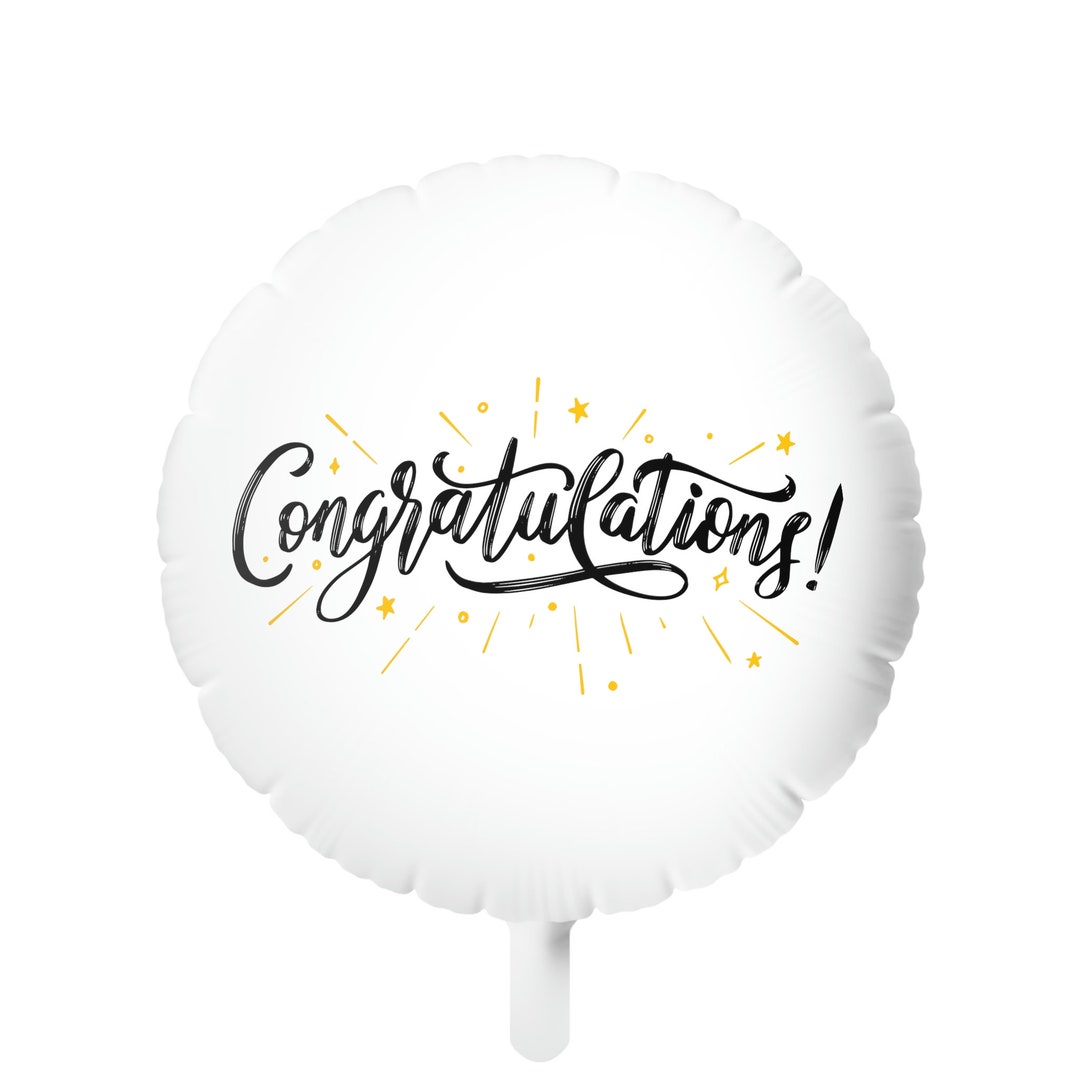 Helium Balloon congratulations Mylar Helium Etsy