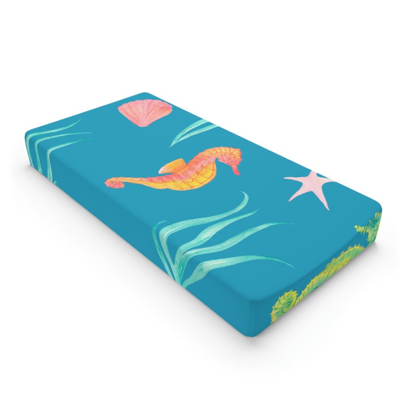 Seahorse Under the Sea Baby Changing Pad Cover Elastic Fitted Etsy