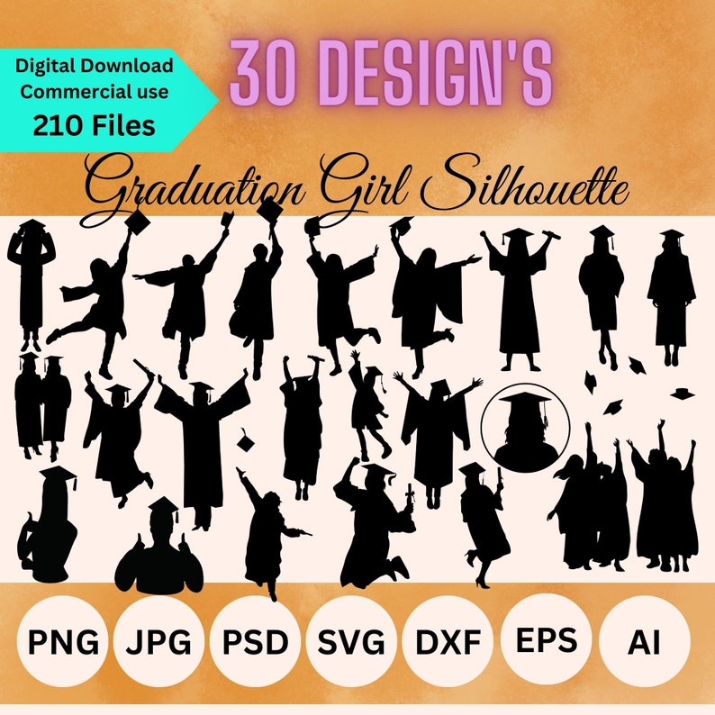 Graduation-themed Svgs & Clipart: One-click Download for Graduate