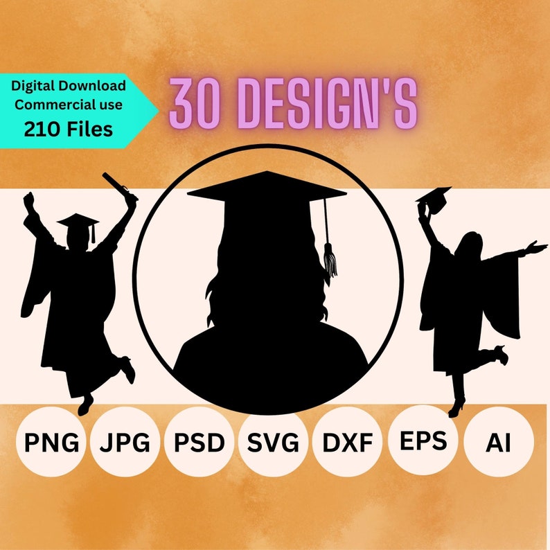 Graduation-themed Svgs & Clipart: One-click Download for Graduate