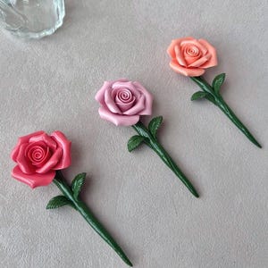 Ceramic Rose Gift|Colorful Floral Decor|Gift for mom|Birth Flower