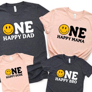 One Happy Dude Birthday Shirt, One Cool Dude Shirt, First Birthday, 1st Birthday Shirt, Matching Family Birthday, Birthday Shirt