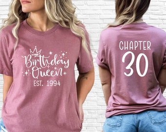 Birthday Queen Est 1994 Shirt, Birthday Queen Shirt, 30th Birthday Shirt, 30th Birthday Gift For Women, Hello 30 Shirt, Thirtieth Birthday