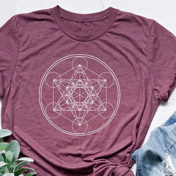 Mens Sacred Geometry Shirt, Minimalist Tee, Psychedelic Shirt, Spiritual Tshirt, Mandala Shirt, Geometric Shirt, Hex Appeal Tee, Trippy Tee