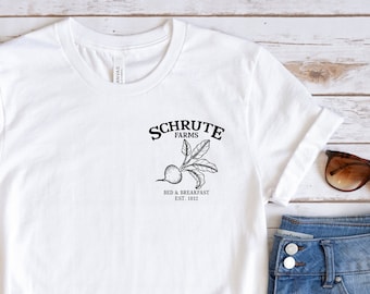 Schrute Farms Minimalist Shirt, The Office Pocket Shirt, Bed And Breakfast Tee, Dwight Schrute Shirt, Funny Office Shirt, Dwight Office Tees