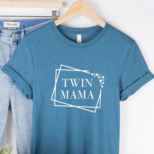 Twin Mama T-Shirt, Mom of Twins T-Shirt, Shirt for Twin Mom, Mother's Day Gift, Mom Blessed With Twins, Gift For Twin Mom, Mommy T-Shirt