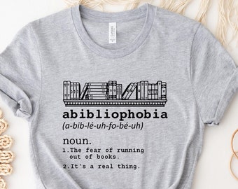 Chemise de lecture pour étudiant, cadeau pour professeur, chemise abibliophobie, t-shirts rat de bibliothèque, cadeau pour amoureux des livres, t-shirt pour amateur de lecture, cadeaux pour bibliothécaire