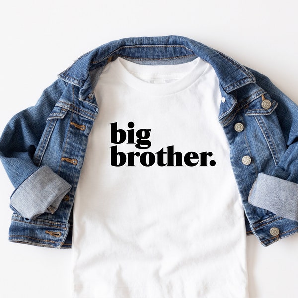 Minimalist Big Brother T-shirt, Big Brother Announcement Gift, Big Brother Toddler Shirt, Cute Boys Toddler Tee, Pregnancy Announcement Tee