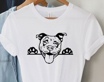 Pitbull Lover Shirt, Pitbull Owner Gift, Dog Mom shirt, Pitbull Mom Tees, Pitbull Portrait Shirt, Cute Animal T-Shirts, Animal Lover Shirts