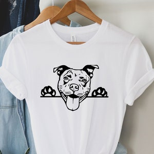 Pitbull Lover Shirt, Pitbull Owner Gift, Dog Mom shirt, Pitbull Mom Tees, Pitbull Portrait Shirt, Cute Animal T-Shirts, Animal Lover Shirts