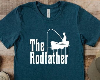 Fishing Parody Shirt, Fishing Dad Shirt, The Rodfather Shirt, Funny Fisherman Tee, Fathers Day Gift, Fishing Lover Shirt,Fishing Hobby Tee
