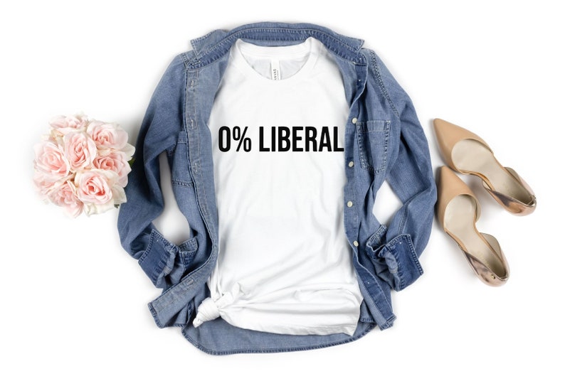 Political Shirt, Republican T-shirt, 0 % Liberal Shirt, Conservative Shirt, Republican Gift, Anti Biden Shirt, Patriotic Shirt, Freedom Tee image 2