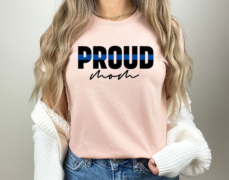 Police Mom Shirt, Proud Police Mom, Police Tees, Mothers Day Shirt, Police Support Shirt, Law Enforcement Shirt, Mom Life Tee, Police Family 画像 2
