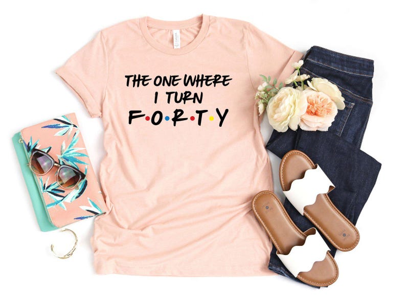 40th Birthday Shirt, 40th Birthday Gift, Birthday Party T-Shirts, Forty And Fabulous Tee, 1986 Birthday Shirt,The One Where I Turn Forty Tee image 3