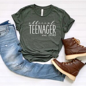 Thirteen Official Teenager Shirt, Hello Thirteen T-shirt, 13th Birthday Shirt, Thirteenth Birthday, 13 Years Old T-shirt, 13th Birthday Gift image 5