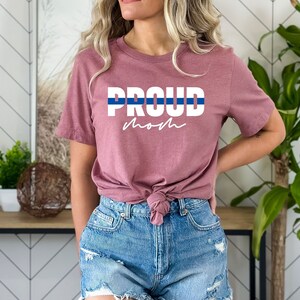 Police Mom Shirt, Proud Police Mom, Police Tees, Mothers Day Shirt, Police Support Shirt, Law Enforcement Shirt, Mom Life Tee, Police Family 画像 3