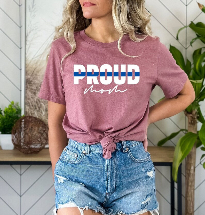 Police Mom Shirt, Proud Police Mom, Police Tees, Mothers Day Shirt, Police Support Shirt, Law Enforcement Shirt, Mom Life Tee, Police Family 画像 3
