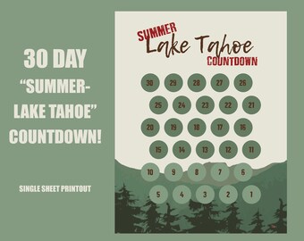 Lake Tahoe - Summer Countdown