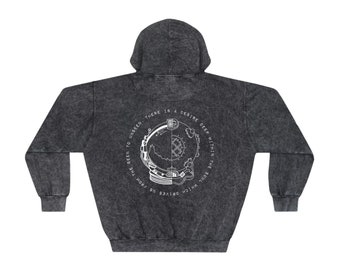 From Space to Sea - Unisex Mineral Wash Hoodie