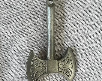 Antiqued Ax Pewter Pendant