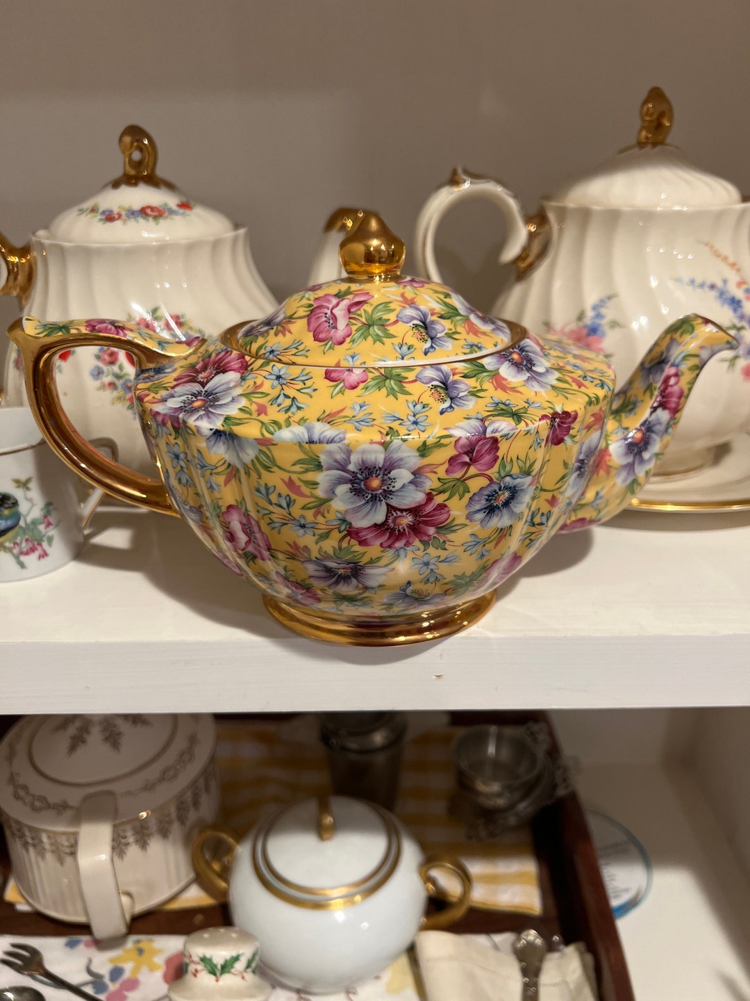 Rare Sadler Teapot Sophie Chintz Etsy