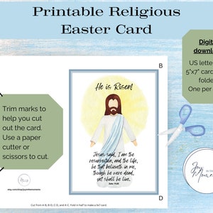 He is Risen, Christian Easter, Greeting Card, Jesus Card, Missionary Card, The Good News, Printable Easter, Easter Message, Ministering Card image 3