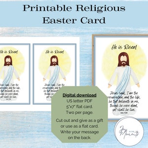 He is Risen, Christian Easter, Greeting Card, Jesus Card, Missionary Card, The Good News, Printable Easter, Easter Message, Ministering Card image 5