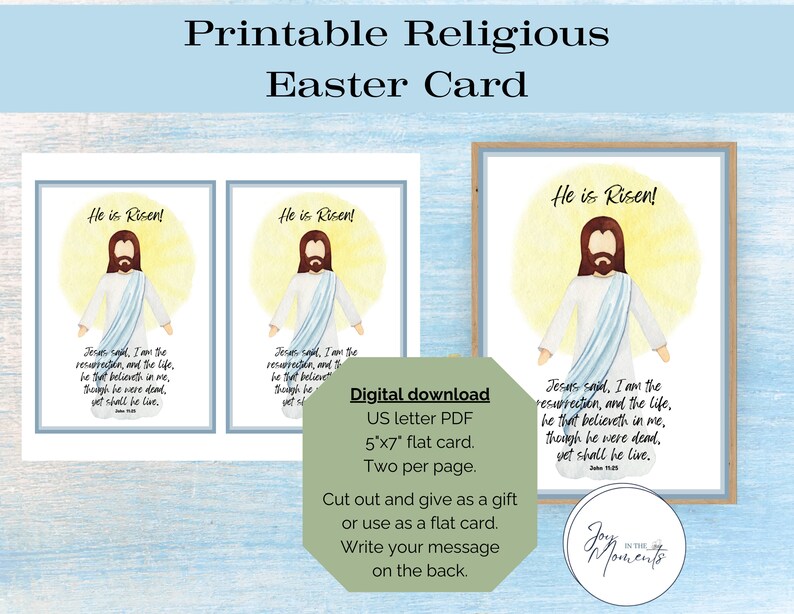 He is Risen, Christian Easter, Greeting Card, Jesus Card, Missionary Card, The Good News, Printable Easter, Easter Message, Ministering Card image 5