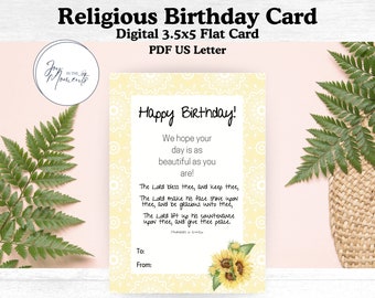 Religious Birthday Card, Numbers 62426, Bible verse birthday, The Lord Bless You, LDS Birthday, Relief Society, Women of Faith Birthday Card