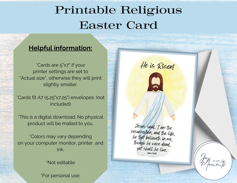 He is Risen, Christian Easter, Greeting Card, Jesus Card, Missionary Card, The Good News, Printable Easter, Easter Message, Ministering Card image 6