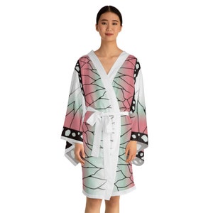 Anime-inspirierte Insekt Hashira Langarm Kimono Robe | Anmutiges Haori-inspiriertes Design